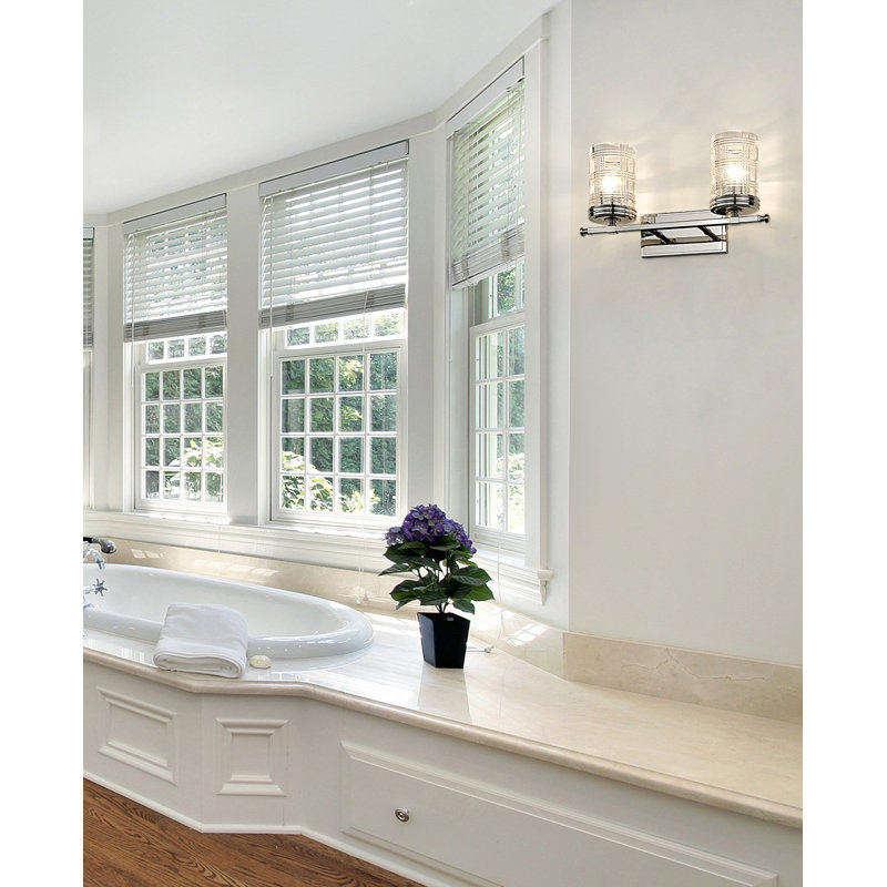 Meuble-lavabo 2 lumières Archer, Nickel poli