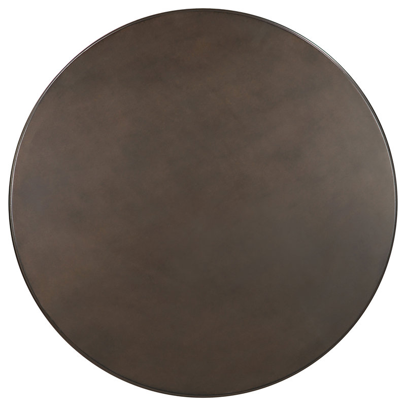Oswego Round Dark Russet and Bronze Bar Table