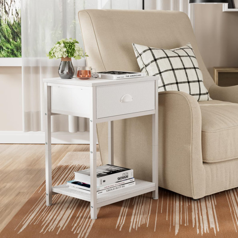 Table de chevet Berend, Blanc
