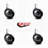 3 Inch Soft Tread Ball Caster – 3/8 Inch Threaded Stem–Set of 4-101283447