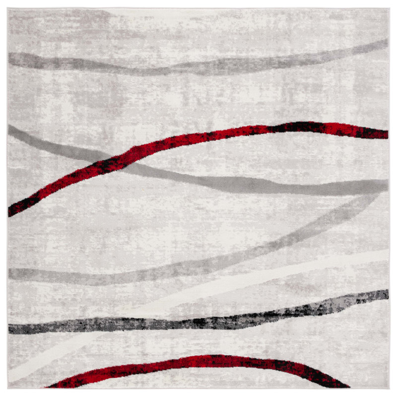 Skyler Performance Abstract Rug, Square 6'7"