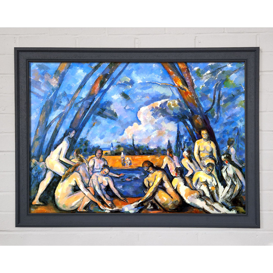 Gerahmtes Leinwandbild Cezanne Large Bathers 2