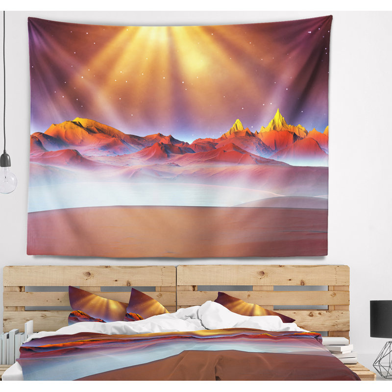 Tapisserie «Alien Landscape at Sunset», H 68 po x l 80 po