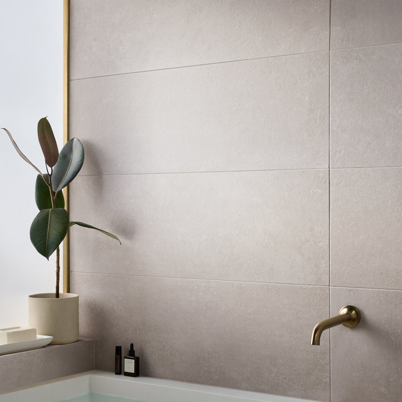 Terrace 11.81 In. X 35.43 In. Matte Ceramic Wall Tile (17.43 Sq. Ft. / Case), Pearl Gray