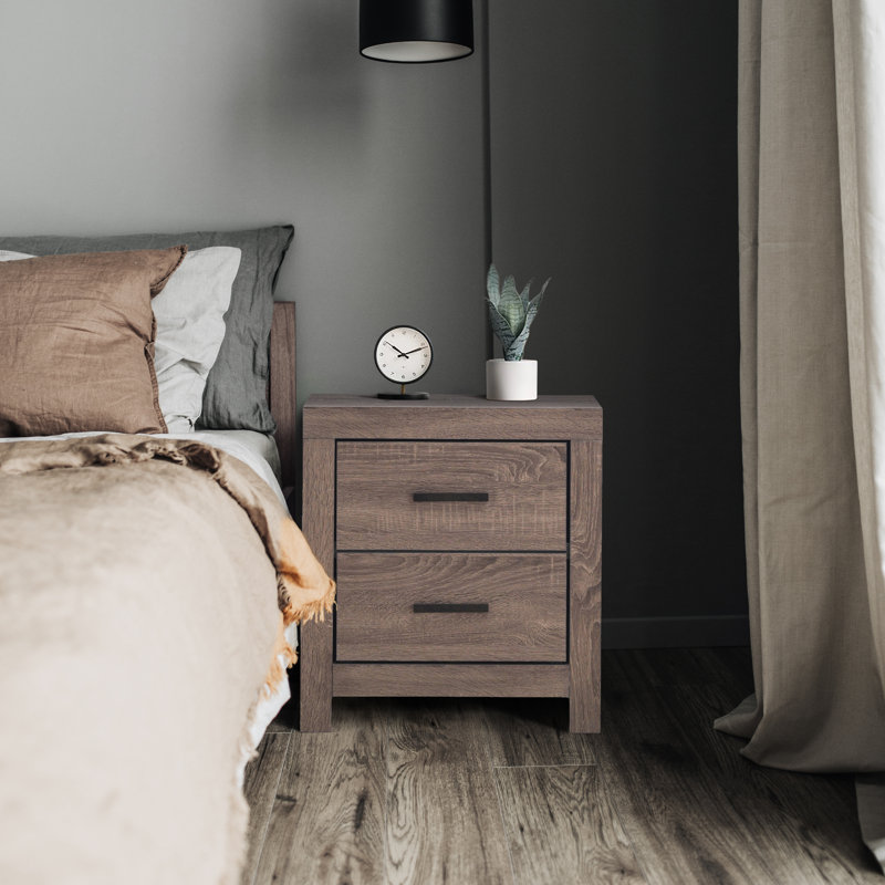 Alferetta 21.75'' W Nightstand, Barrel Oak