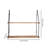 2-tier Wood and Metal Floating Shelves