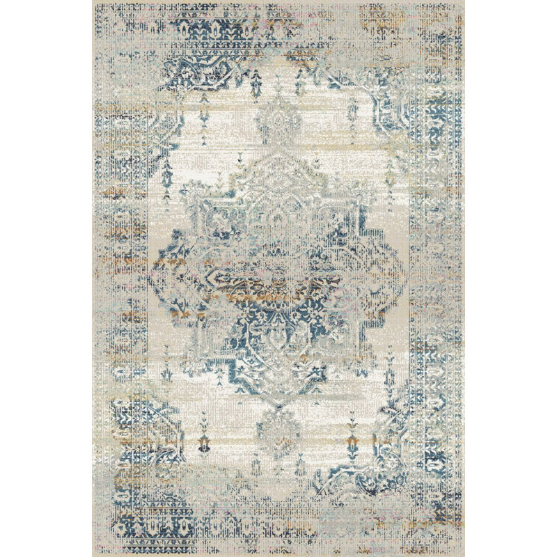 Tapis intérieur / extérieur en polypropylène tissé à la machine Rotger, Rectangle 5 pi 2 po x 7 pi 7 po