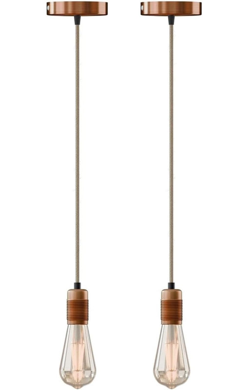 1 - Light Copper Single Pendant, Copper