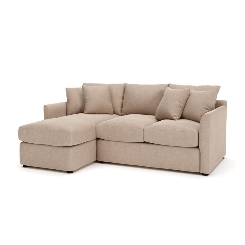Cecelia Upholstered Sectional, Conversation Linen Basketweave, Left Hand Facing