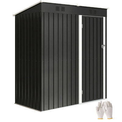 Outsunny 5 x 3 ft Lean-to Garden Shed Outdoor Storage Shed Vents
