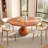 Round Solid Wood Dining Table With 4 Chairs-1897203487-1897203485