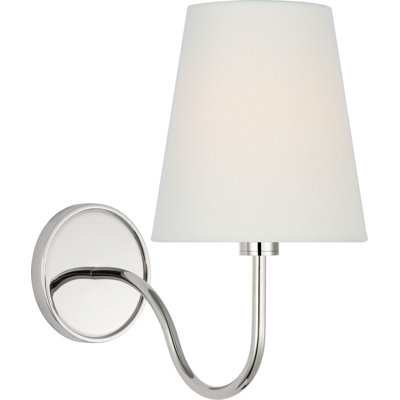 Lyndsie Small Cordless Sconce with Linen Shade