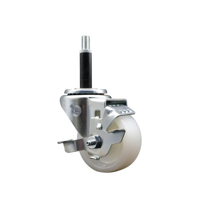 3 Inch Nylon Swivel 3/4 Inch Expanding Stem Caster with Brake SCC