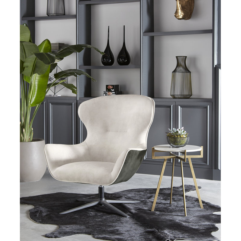 Anak Marble End Table, White
