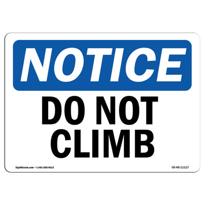 Panneau «Do Not Climb»