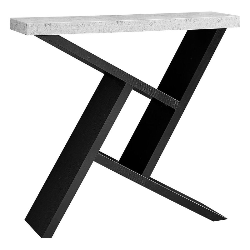 Table d'appoint, console, vestibule, étroit, canapé, salon, chambre à coucher, stratifié gris et noir, contemporain, moderne