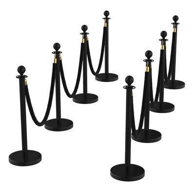 Stanchions and Velvet Ropes, 26FT Red Carpet Gold Stainless Steel Stanchion Posts Red Carpet Runner Poles for Hotel, Wedding, Theater, Event