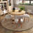 5-Piece Dining Set Mid-Century Modern Wooden Table & Upholstered Chair Set For Home, Kitchen, Dining Room-114651360-114651358