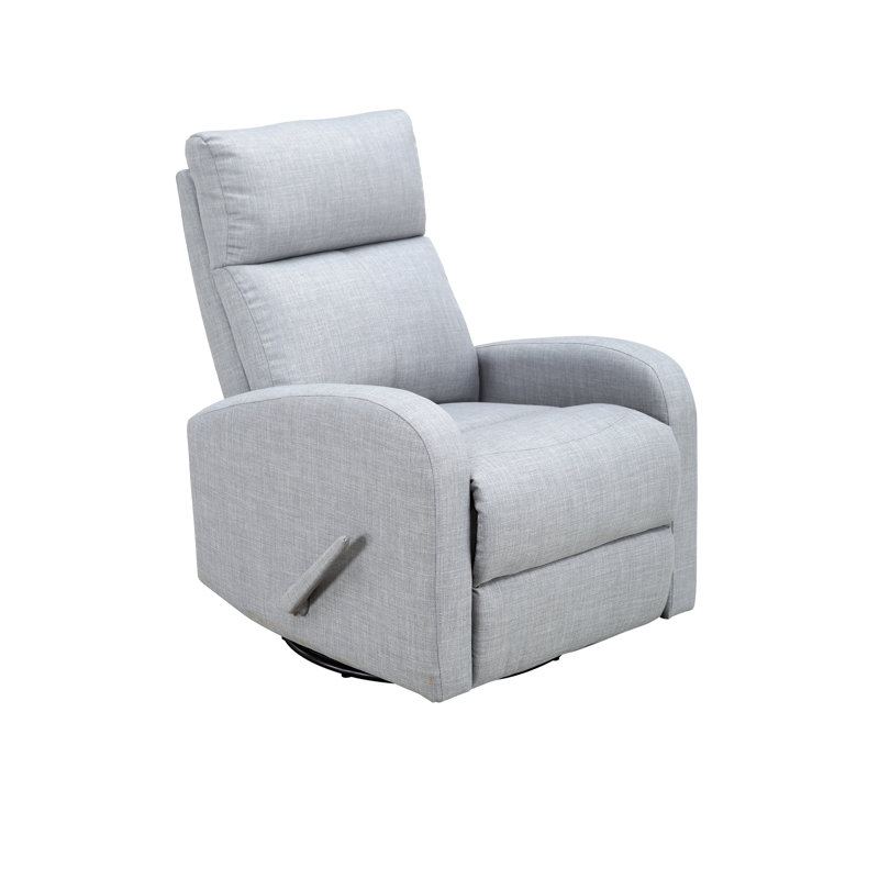 Gardin Upholstered Swivel Reclining Glider, Gray