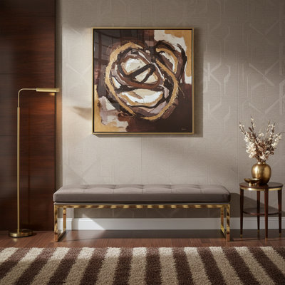 Banc d'appoint en velours Dahlia - Chocolat