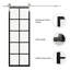Jubest Sliding Glass Barn Door With Installation Hardware Kit, Clear Tempered Glass-93745002