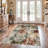 Rug Runner Washable - Hallway Runners Abstract Non-Slip Pet Friendly Low Pile Rug Soft Indoor Floor Mat Front Door for Bedroom Entryway Laundry Red-2007568868