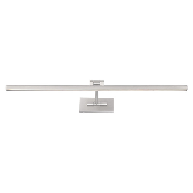 Reed 25In LED Adjustable Picture Light 3000K In Black, 3" H x 11.4" W x 16.5" D, Brushed Nickel