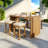5 Pieces Outdoor Bar Set Included 1 Height Table & Four Stools With Cushions
