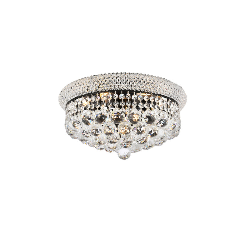 Ston Easton Flush Mount, Chrome, 8" H x 16" W x 16", 8 Lights