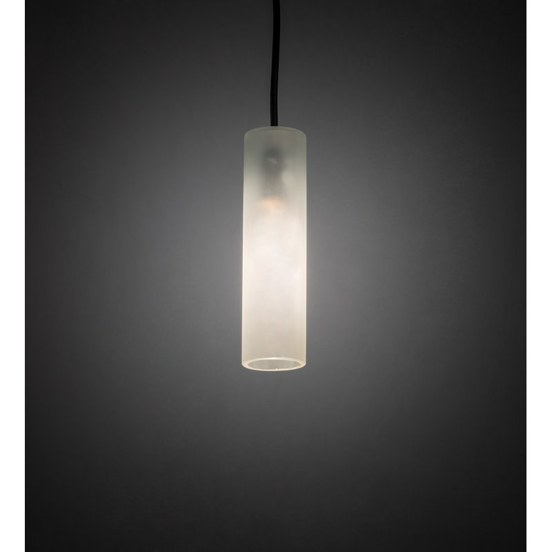 Metro Fusion 1 - Light Pendant, Frosted White, 77" H x 2" W x 2" D