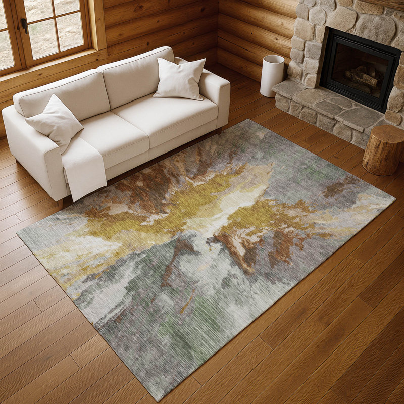 Premium Machine Washable Marasco AMF1632 Modern Rug, Rectangle 10' x 14'