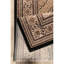 5 pi 3 po Tapis noir fabriqué à la machine X 7 po, motif de médaillon victorien orné de luxe, 100% polypropylène et motif classique pour animaux de compagnie