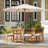 63" Acacia Wood Dining Table for 6 People Heavy-Duty Indoor Outdoor Wooden Table