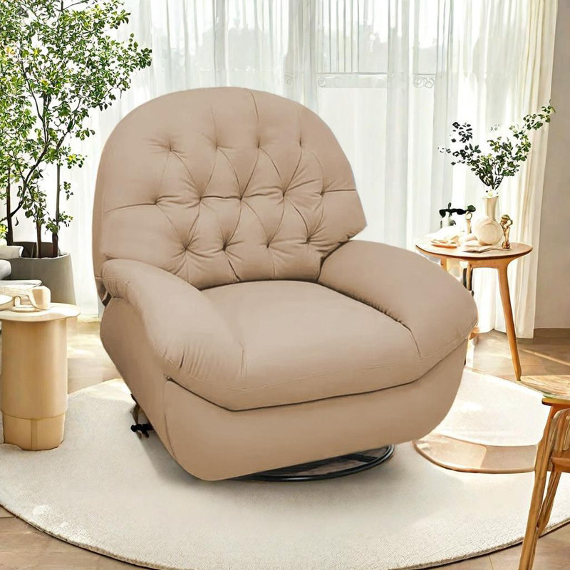 Pet-Friendly Recliner with Wide Storage Pocket, Khaki