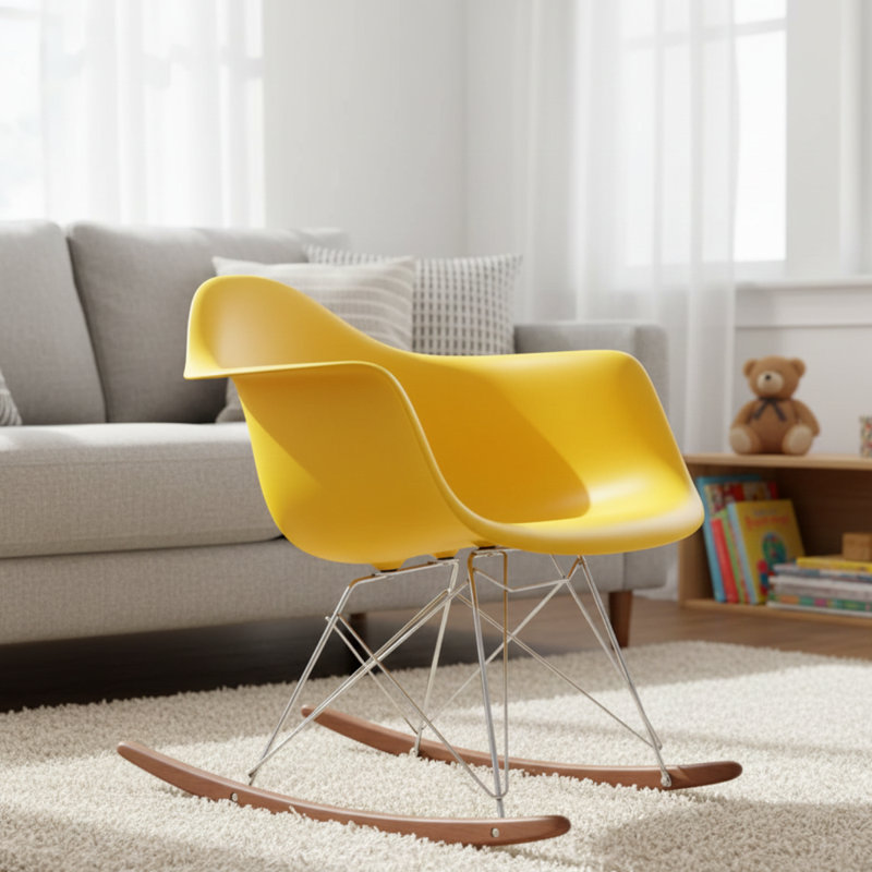 Chaise berçante pour enfants, Jaune