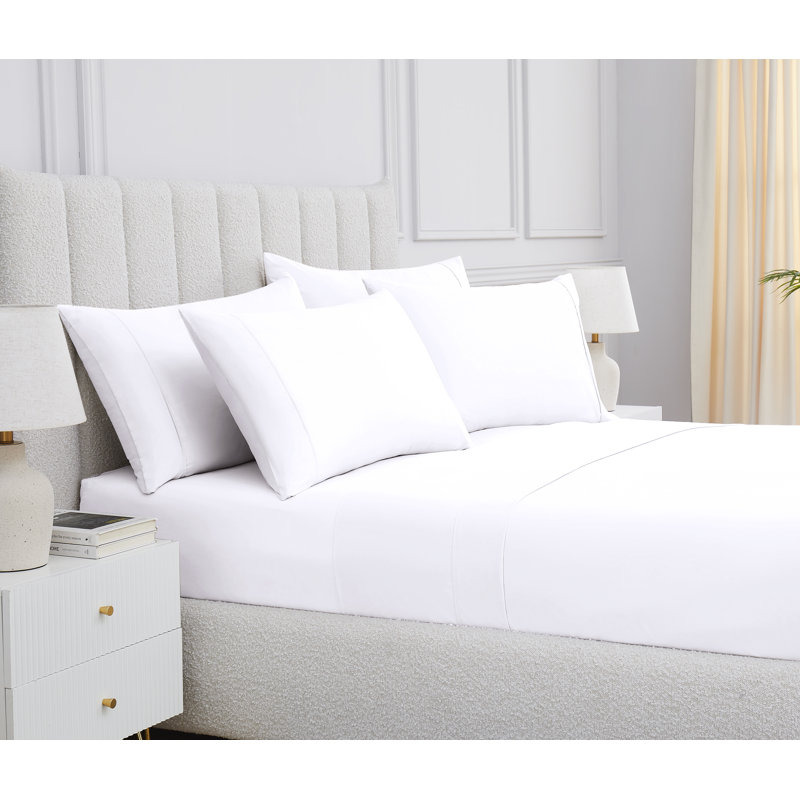 Ensemble de valises pour chambre Sterling Heights, Ensemble de draps pour lit simple + 1 drap-housse , Blanc