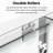 Semi- Bypass Shower Door, 6Mm Tempered Glass,  Adjustable Width, Clean Bathroom Double , Smooth Finish-124830248