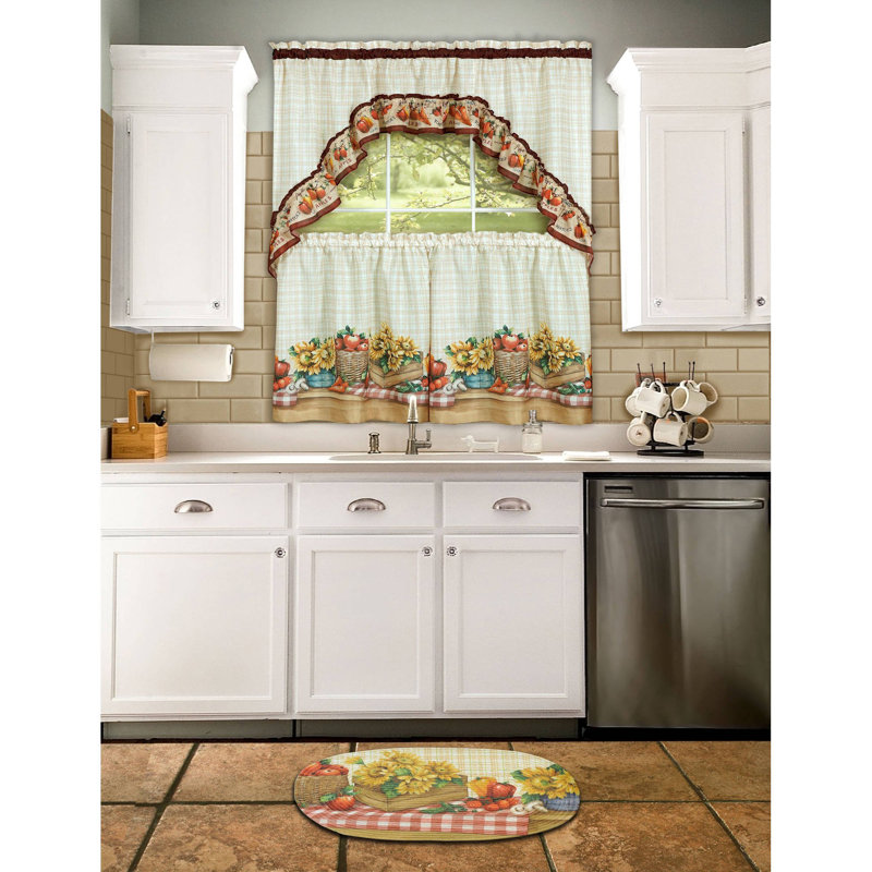 Tejeda Swag Kitchen Curtain, 57" W x 36" L