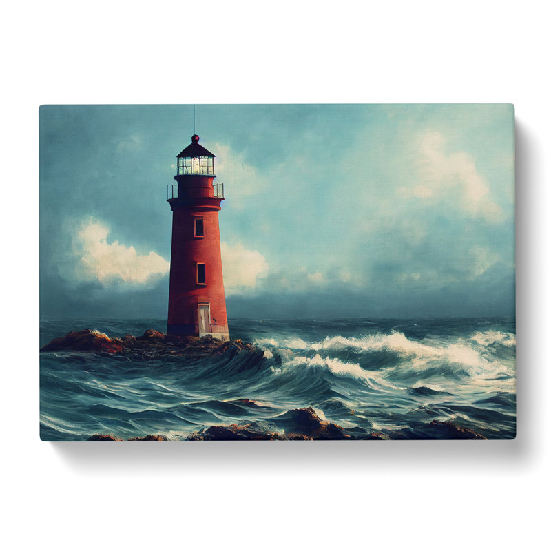 Super Lighthouse Seascape - Wrapped Canvas