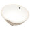 Lavabo de salle de bain ovale moderne de 19 po x 16 po - Lavabo en céramique blanc pur avec trop-plein, faible absorption d'eau, résistance aux acides et fabrication fiable, sans trous de robinet, conception