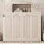 Grand lit escamotable avec armoires de rangement, beige-39405589-39405594