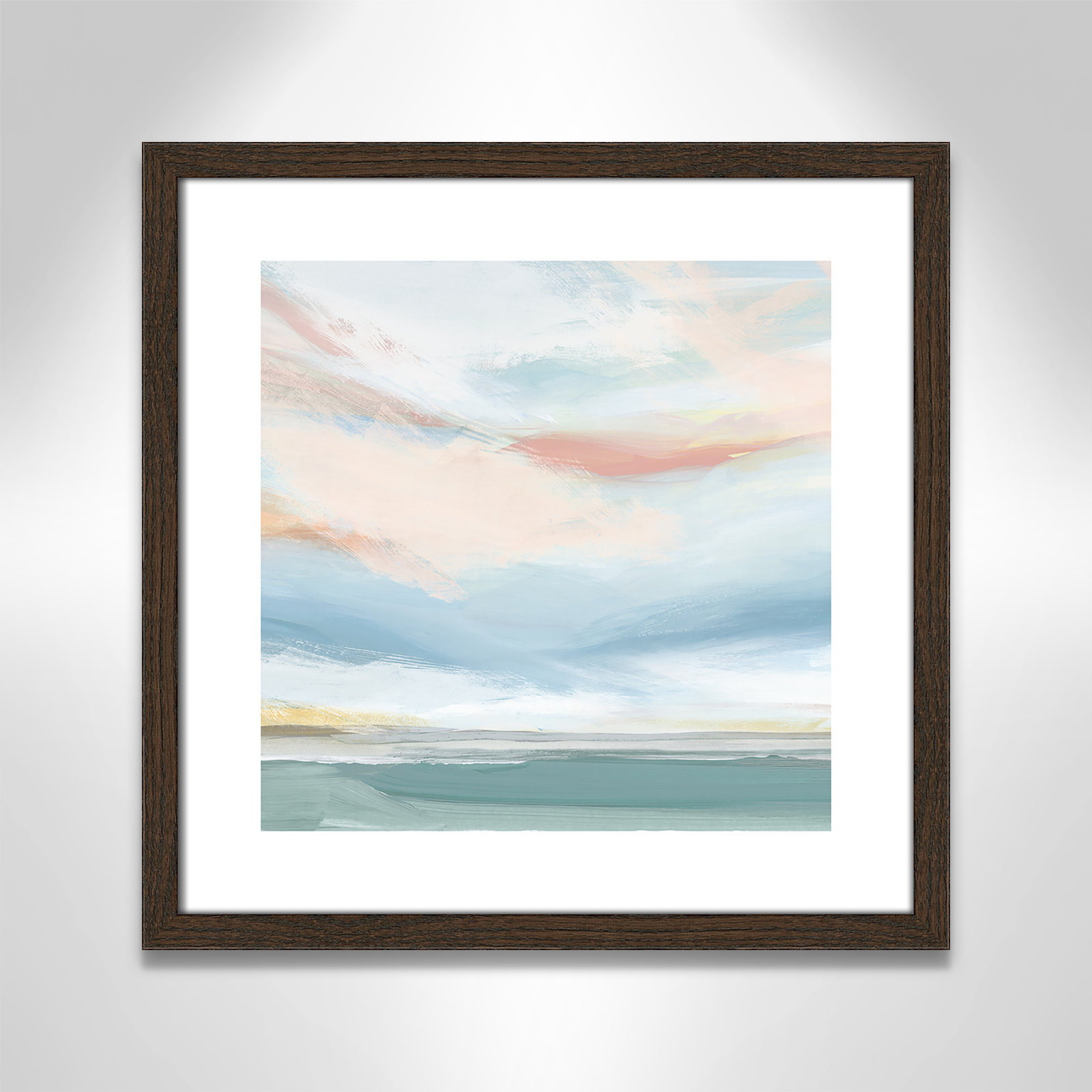 Delphi "Sweetness I" Painting by Isabelle Z, Walnut Wood Framed Paper, 18.25" H x 18.25" W x 0.75" D