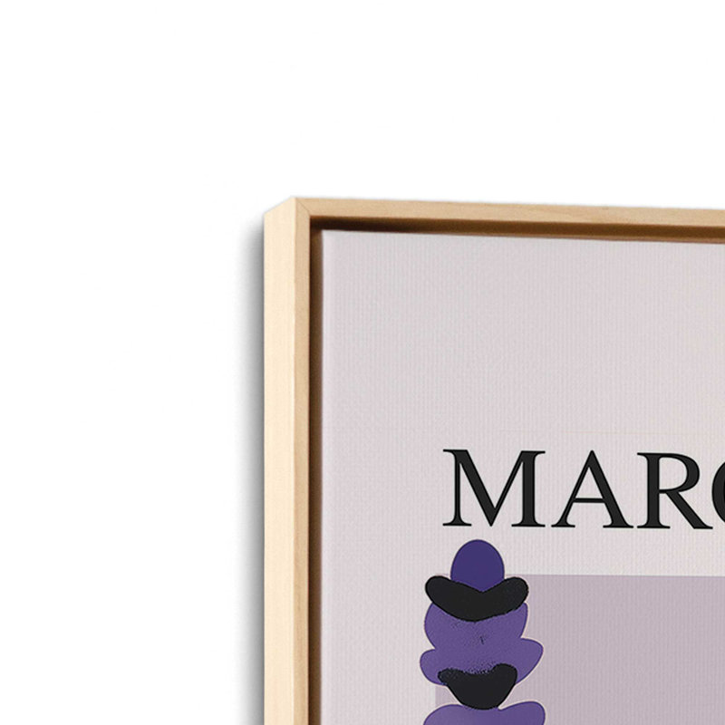 Marché aux fleurs de Provence, H 18,75 po x l 12,75 po, Cadre américain en érable flottant