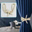4 attaches de rideau étoile de mer, retenues mignonnes naturelles, corde de rideau décoratif, attache de draperie pour la décoration de la fenêtre de la maison