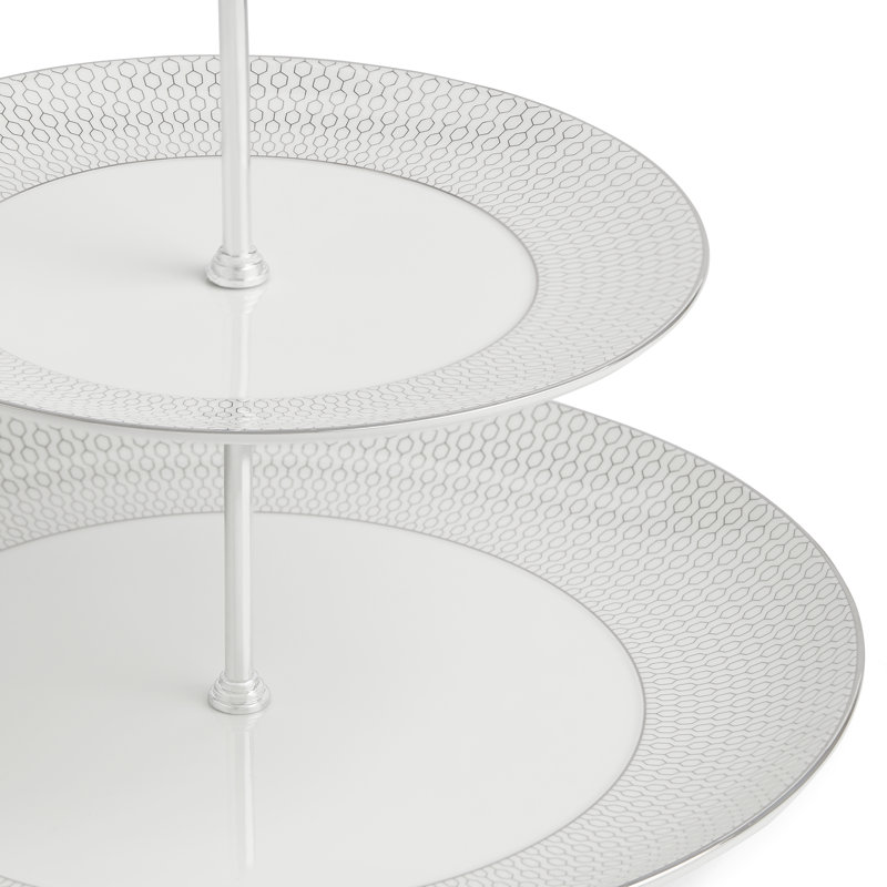 Gio 2-Tier Cake Stand, Silver