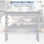 Table de travail en acier inoxydable 24 po x 60 po, station de préparation robuste avec dosseret et roulettes-129163369