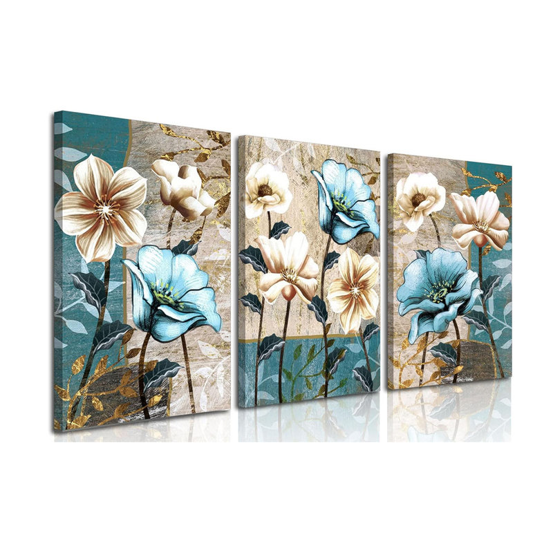 3 Piece Wrapped Canvas Print, 60 cm H x 40 cm W
