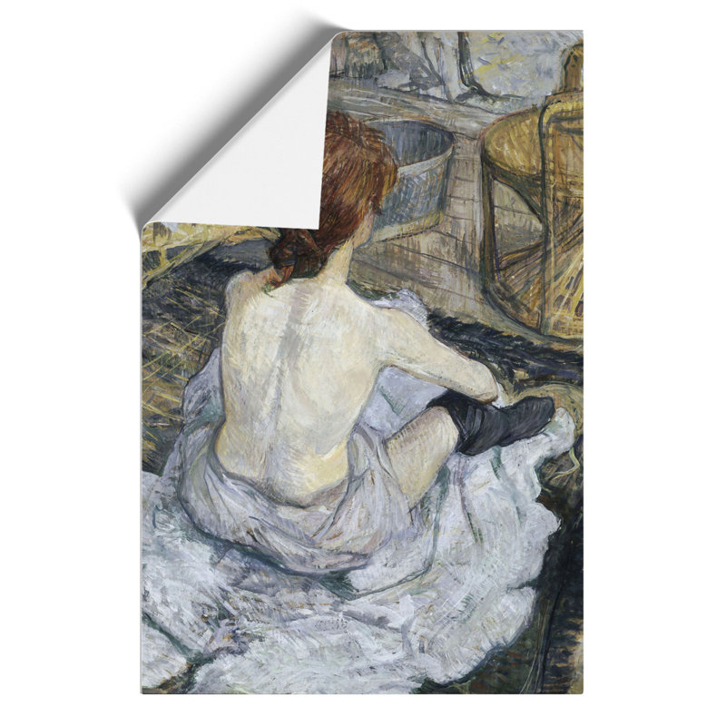 La Toilette by Henri de Toulouse-Lautrec - Unframed Painting, 30cm H x 21cm W x 0.1cm D