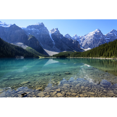 Moraine Lake on a Mid-Summer Morning - Photographie sur toile tendue