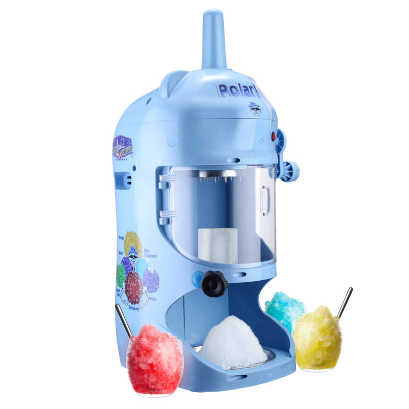 Machine à glace pilée - Puissant rasoir à glace électrique de 250 W 210 lb / h avec lame 1420RMP - Machine à broyer les glaçons par Great Northern Popcorn (bleu)